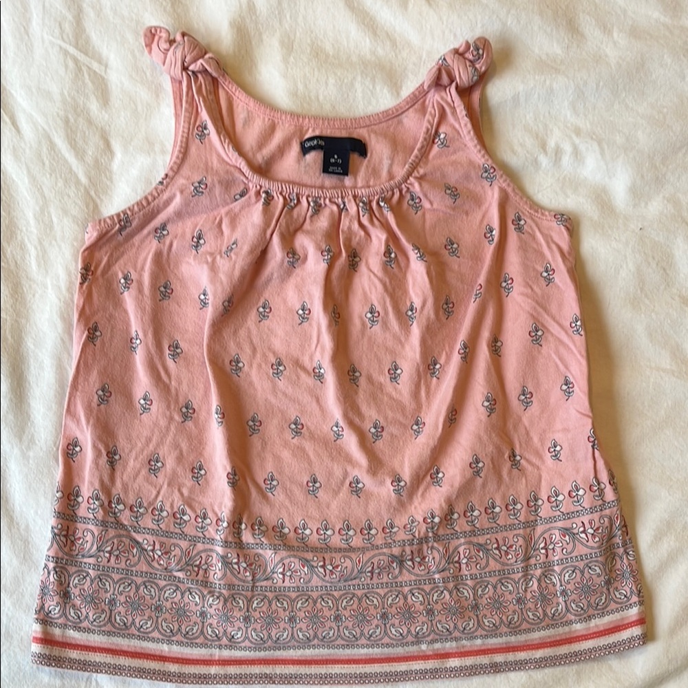 FREE ADD ON: GapKids Girls Pink Floral Pattern Tank Top Size 6-7